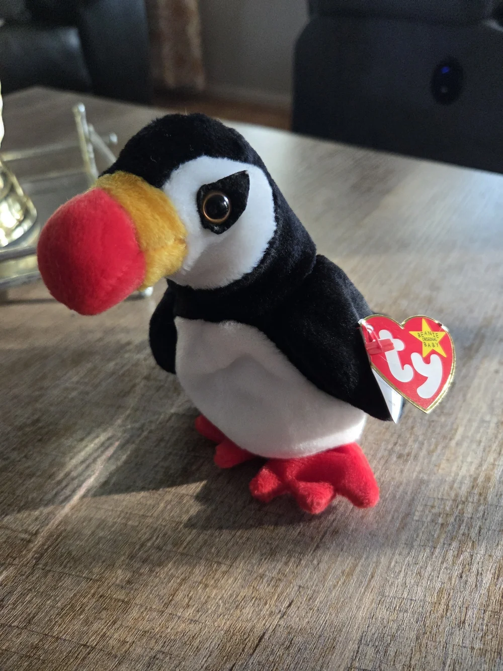 TY Beanie Babies Plush Toucan - Black, White, Red, Yellow